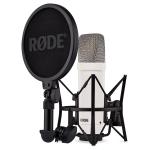 RODE NT1 Signature - White - Large Diaphragm Cardioid Studio Condenser Microphone with Shock Mount Pop Filter & XLR Cable