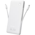 Baseus Airpow Lite 10,000mAh 22.5W 4-Port Power Bank with Built-in Dual-Cable - White Input 18W / Output 22.5W / 18W USB-A x1 / 20W USB-C x2 / 20W Lightning x1