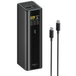 CUKTECH No.15 Ultra 20000mAh Fast Charging Power Bank -Black- Max 165W Output - Up to 140W Single Port Laptop Fast Charging - 1.3" Smart Display - 3x Outputs (2x USB-C & USB-A) - Supports Xiaomi HyperCharge / Apple & Samsung Fast Charging