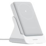 CUKTECH CP122M 10000mAh Magnetic Wireless Charging Power Bank - White Include a Charging Base - Dual NTC Intelligent Control - 20W PD Fast Charging