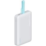 CUKTECH CP132ML 10000mAh Magnetic Wireless Charging Power Bank - White Built- in Braided USB-C Cable - Wireless Fast Charging - 20W PD Fast Wired Charging - 7.5W Magnetic Wireless Charging - Charge 3 Devices simultaneously