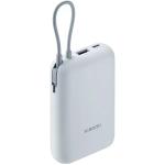 Xiaomi 10000mAh Power Bank - Ice Blue (Integrated USB-C Cable) - Up to 30W Output - Support iPhone / Samsung / Xiaomi Smart Phone Fast Charging - Total Three Outputs - 9 Layers of Safety Protection