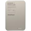 Momax Q.Mag X 5000mAh Magnetic Wireless Power Bank - Titanium MagSafe Compatible - Super Slim (8.3mm) - 20W PD Fast Charging & up to 15W Wireless Charging - Charge up to 2 Devices Simultaneously