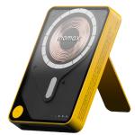 Momax 1-Power X Pro+ 10000mAh Magnetic Wireless Charging Power Bank - Yellow - - MagSafe compatible - 20W PD Fast Charging - Built-in USB-C Charging Cable- Charge up to 3 devices simultaneously - Built-in Metal Kick Stand