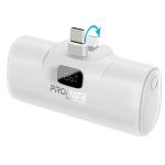 Promate POWERUP-C-WHT 5000mAh Ultra Compact 20W Power Bank with Built-in USB-C Foldable Connector. Kick Stand.