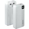 RockRose Powerlink 20 Neo 20000mAh Power Bank - White --  QC 3.0 20W PD & 22.5W Quick Charge - Embedded with USB-C & Lightning 20W Quick Charge Cable