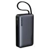 RockRose Powerlink G65 20000mAh 65W PD Quick Charge Power Bank - Space Grey - With Built-in USB-C & Lightning Cables RockRose Powerlink G65 20000mAh 65W PD Quick Charge Power Bank - Space Grey - With Built-in USB-C & Lightning Cables