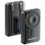 RockRose Atlantis 10 Neo 10000mAh Magnetic Wireless Charge Power Bank Compatible with MagSafe & Apple Watch;  - With Built-in USB-C & Lightning 20W Quick Charge Cables