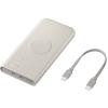 Samsung 10000mAh 25W 2-Output Wireless Charging Power Bank -Beige Input 25W / Output 25W / 25W USB-C / Qi 7.5W Wireless Charging