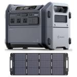 Segway Cube 1000 + 100w Solar Panel, Power Station Capacity 1024WH, 3 X AC Output 2200w, DC Output 384W 2* 100w USB-C, Max Input 2050W, 800W Solar Input, Expandable To 5KWH