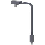 Zlos USB-C to Lightning Cable - 15cm - Grey FlexiShort - for Power Bank - MFI Certified