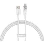 Baseus Explorer Series 100W USB-A to USB-C Cable - 1m - White Smart Temperature Control - Fast Charging