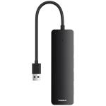 Baseus UltraJoy Series 4 Port Hub Lite - Cluster Black USB-A to USB 3.0 4 - 15cm