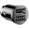 Baseus Grain Car Charger (Dual USB 5V 3.1A ) Black