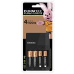 Duracell 2545635 Hi-Speed Battery Charger with 2 x AA, 2 x AAA Batteries Included