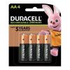 Duracell DURGT5632  AA Rechargeable Battery (2500 Mah). Pack of 4