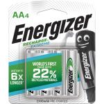 Energizer Recharge Extreme NH15BP4T AA Rechargeable Batteries - 4 Pack - 2300mAh - NiMH