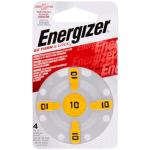 Energizer AZ10 Size 10 Turn And Lock Hearing Aid Battery - 4 Pack