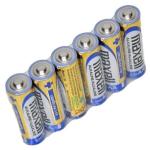 Maxell LR6(GD)6P Alkaline AA Size Bulk Six Batteries Pack in Shrink Wrap Packaging
