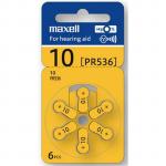 Maxell MXZA10 HEARING AID BATTERIES ZA10 6 PACK