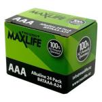 Maxlife BATAAA-A24 AAA ALKALINE 24 PACK   NEW