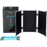 Pale Blue Approach 2 Rugged Portable Outdoor Solar Charger - 21 Watts - 59cm x 30cm (open) - 20cm x 30cm (folded) - 2 USB-A ports - Triple panel - Grip cord attachment system - Rugged & durable