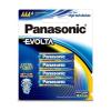 Panasonic LR03EG/4B Evolta Batteries AAA 4 Pack Alkaline For Current-hungry Devices retail pack Panasonic LR03EG/4B Evolta Batteries AAA 4 Pack Alkaline For Current-hungry Devices retail pack