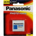 Panasonic CR-P2 CR-P2W/1BE PHOTO LITHIUM BATTERY  6V 8.4Wh 1400mAh 19.5x35.8x34.8mm replaces CRP2, DL223A, EL223A, K223L 1.4Ah, Panasonic, CR-P2-BP1