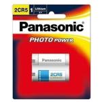 Panasonic 2CR-5W/1B Photo Lithium 6V Camera Battery 2CR5 1 Pack