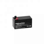REMCO RM12-1.3 12 Volt battery, Standby Stationary    1.2Ahr, with T1 terminal type connector, LxWxH 95x45x50 mm