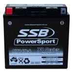 SUPER START RT14B-4 MOTORCYCLE AND POWERSPORTS BATTERY (YT14B-4) AGM 12V 1.2AH 310CCA BY SSB HIGHPERFORMANCE