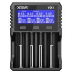 XTAR VX4 4-Slot Smart Battery Charger USB-C PD2.0 / QC3.0 1.2v-3.7v Li-Ion and NiMH Battery Compatible