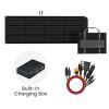 Zlos 160W Universal Foldable Solar Panel & USB Charging Fit 99% Power station in the Market 22% Efficiency Extra 2X USB-A Qc3.0 PD18W & 1X DC5521 18V 6A, IP45, Include MC4 To Universal Plug