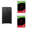 Asustor Drivestor 2 Lite AS1102TL 2- Bay NAS With 2x 4 TB NAS HDD Bundle