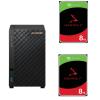 Asustor Drivestor 2 Lite AS1102TL 2- Bay NAS With 2x 8 TB NAS HDD Bundle