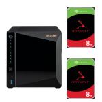 Asustor Drivestor 4 Pro AS3304T v2 4-Bay NAS with 2x 8TB NAS HDD Bundle