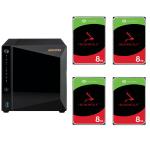 Asustor Drivestor 4 Pro AS3304T v2 4 - Bay NAS With 4x 8 TB NAS HDD Bundle