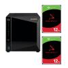 Asustor Drivestor 4 Pro AS3304T v2 4-Bay NAS with 2x 12 TB NAS HDD Bundle