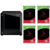 Asustor Drivestor 4 Pro AS3304T v2 4 - Bay NAS With 4x 12 TB NAS HDD Bundle