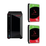 Asustor Nimbustor 2 Gen2 AS5402T 2-Bay NAS With 2x 10TB NAS HDD Bundle