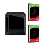 Asustor Nimbustor 4 Gen2 AS5404T 4-Bay NAS With 2x 4TB NAS HDD Bundle
