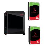 Asustor Nimbustor 4 Gen2 AS5404T 4-Bay NAS with 2x 8TB NAS HDD Bundle