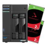 Asustor Lockerstor 2 Gen 2 AS6702T 2-Bay NAS With 2x 2TB NAS HDD Bundle