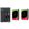 Asustor Lockerstor 2 Gen 2 AS6702T 2-Bay NAS with 2x 4TB NAS HDD Bundle