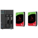 Asustor Lockerstor 2 Gen 2 AS6702T 2-Bay NAS with 2x 4TB NAS HDD Bundle