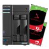 Asustor Lockerstor 2 Gen 2 AS6702T 2-Bay NAS with 2x 12TB NAS HDD Bundle