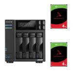 Asustor Lockerstor 4 Gen 2 AS6704T 4-Bay NAS With 2x 4TB NAS HDD Bundle