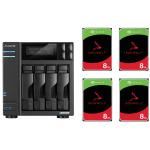 Asustor Lockerstor 4 Gen 2 AS6704T 4-Bay NAS With 4x 8TB NAS HDD Bundle