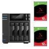 Asustor Lockerstor 4 Gen 2 AS6704T 4-Bay NAS with 2x 12TB NAS HDD Bundle