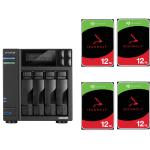 Asustor Lockerstor 4 Gen 2 AS6704T 4-Bay NAS with 4x 12TB NAS HDD Bundle